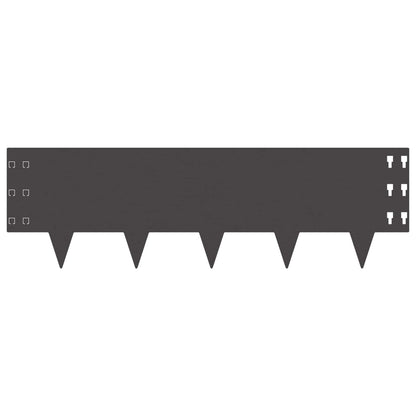 Lawn Edging 20 pcs 100 x 30 cm Steel Black