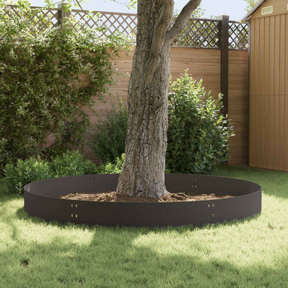 Lawn Edging 30 pcs 100 x 30 cm Steel Black