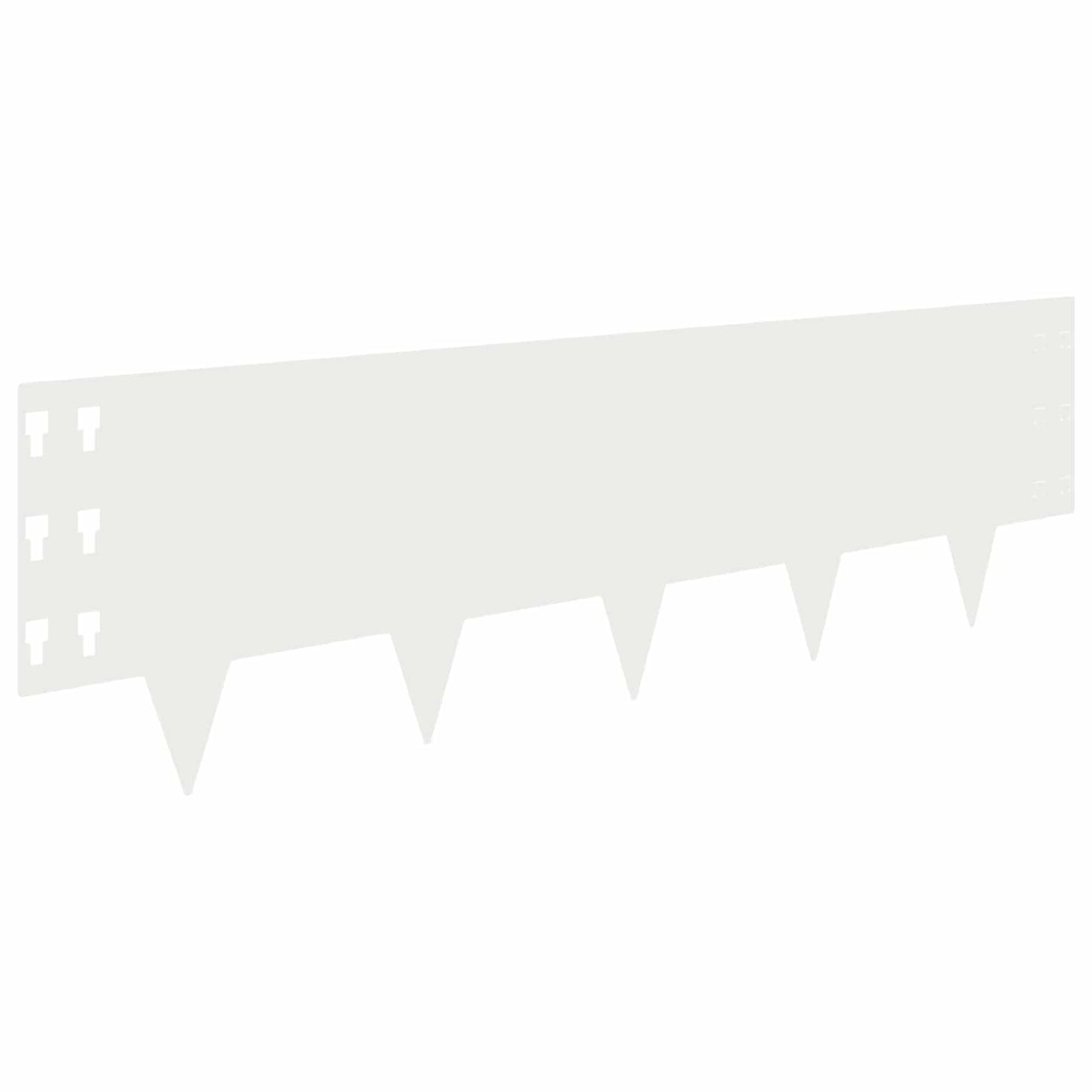 Lawn Edging 10 pcs 100 x 30 cm Steel White