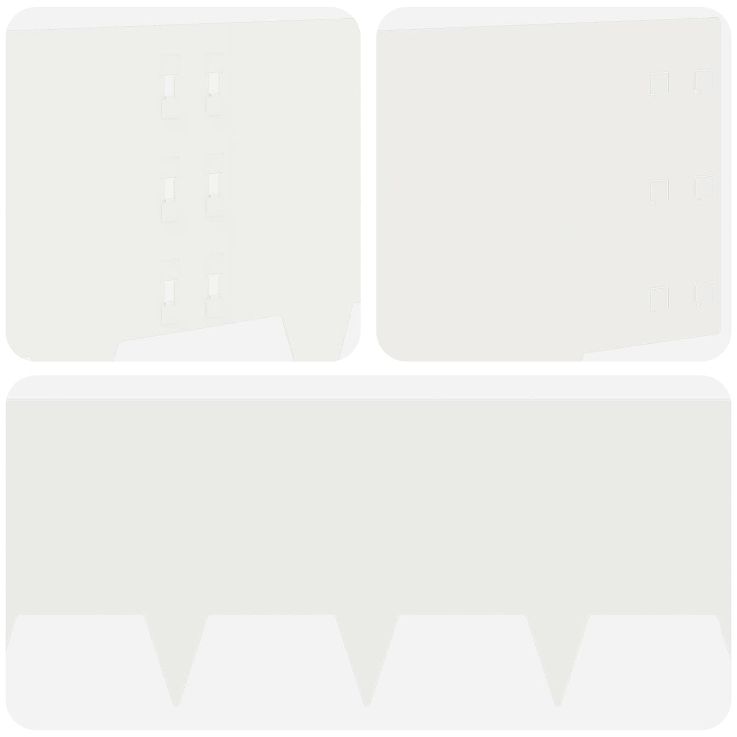 Lawn Edging 20 pcs 100 x 30 cm Steel White