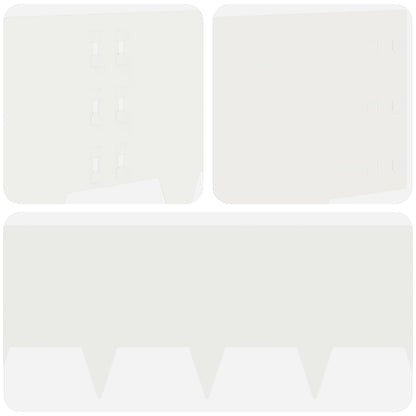 Lawn Edging 20 pcs 100 x 30 cm Steel White