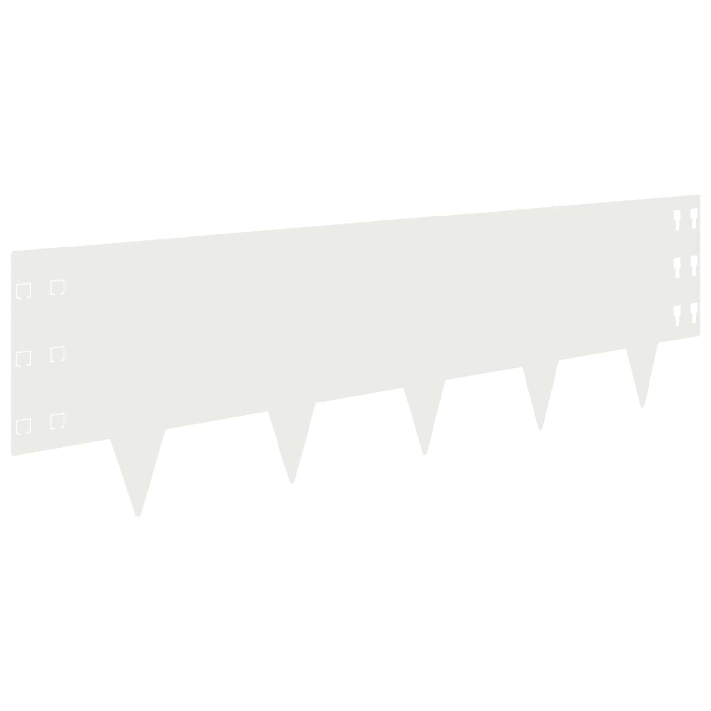 Lawn Edging 30 pcs 100 x 30 cm Steel White