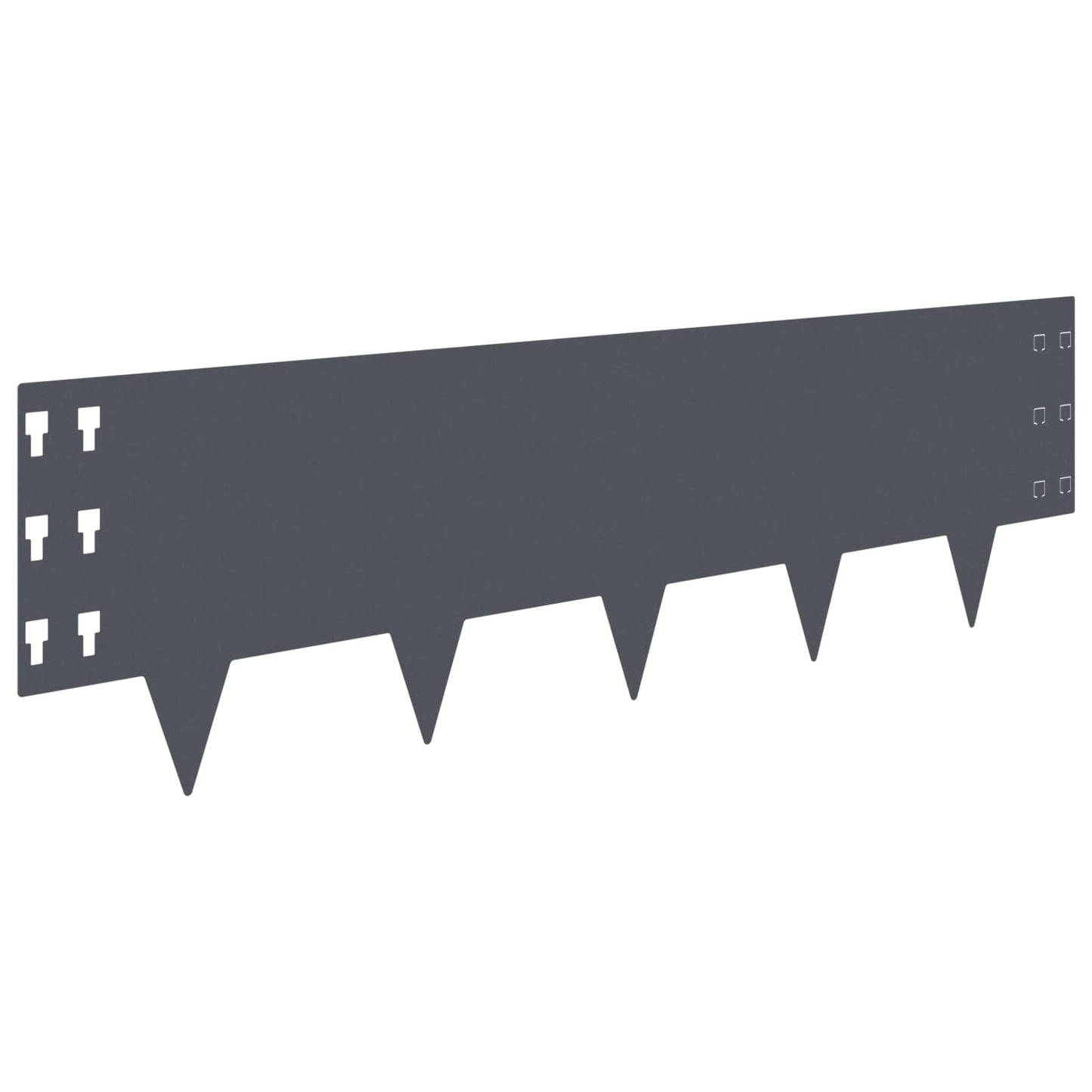 Lawn Edging 30 pcs 100 x 30 cm Steel Anthracite