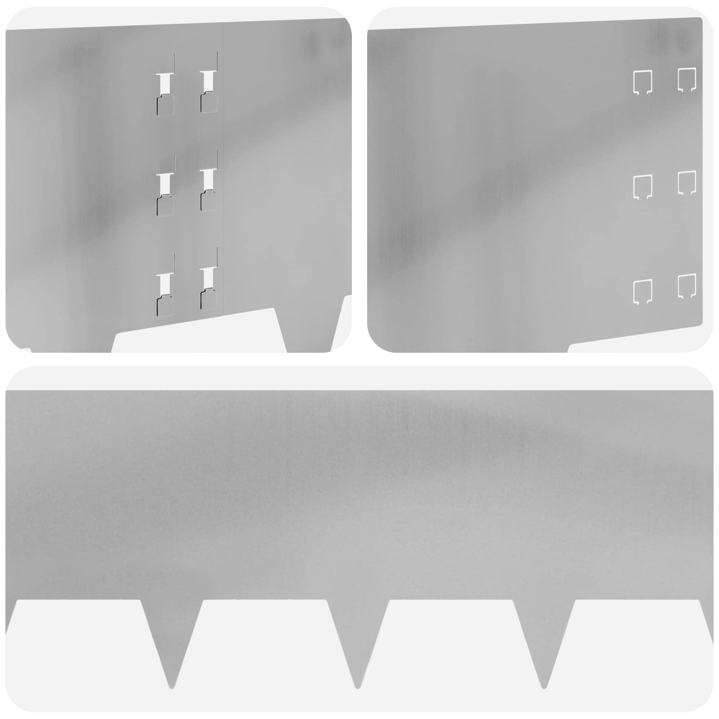 Lawn Edging 20 pcs 100 x 30 cm Steel Silver