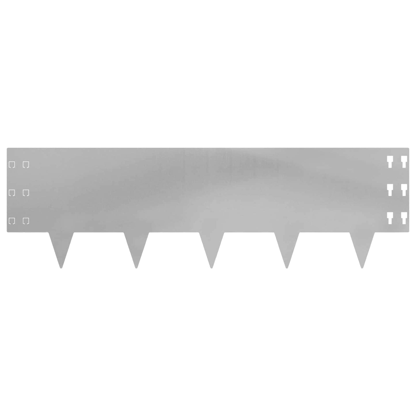 Lawn Edging 20 pcs 100 x 30 cm Steel Silver