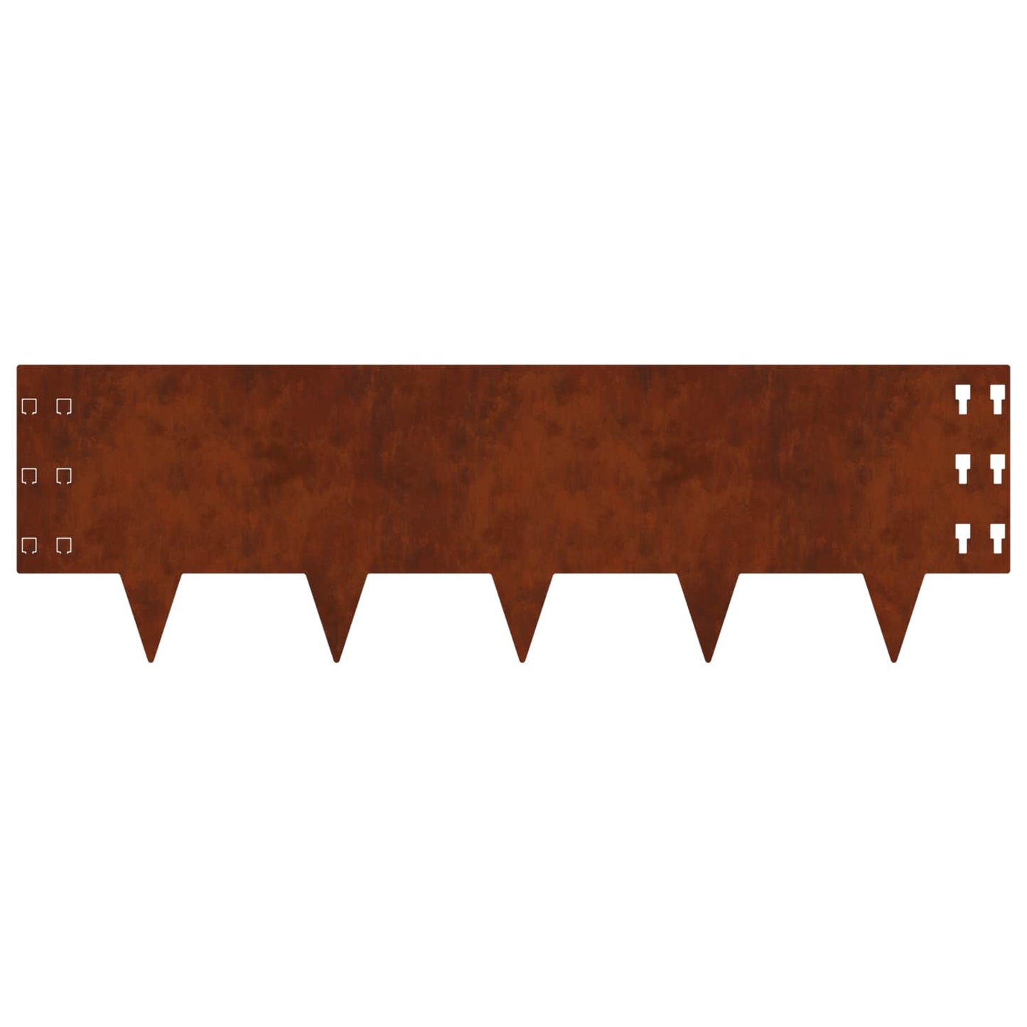 Lawn Edging 30 pcs 100 x 30 cm Steel Rusty