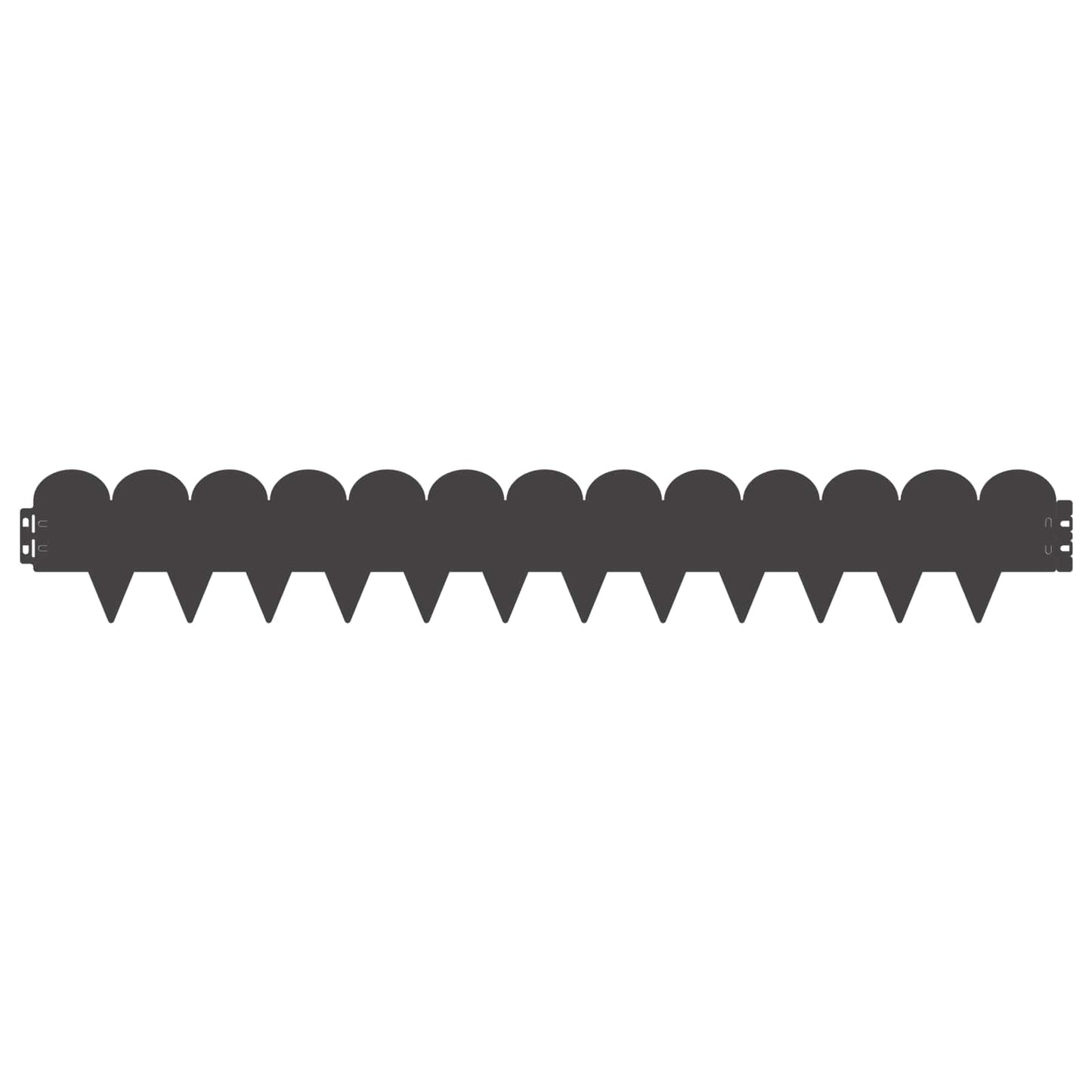 Lawn Edging 10 pcs 103 x 15 cm Steel Black