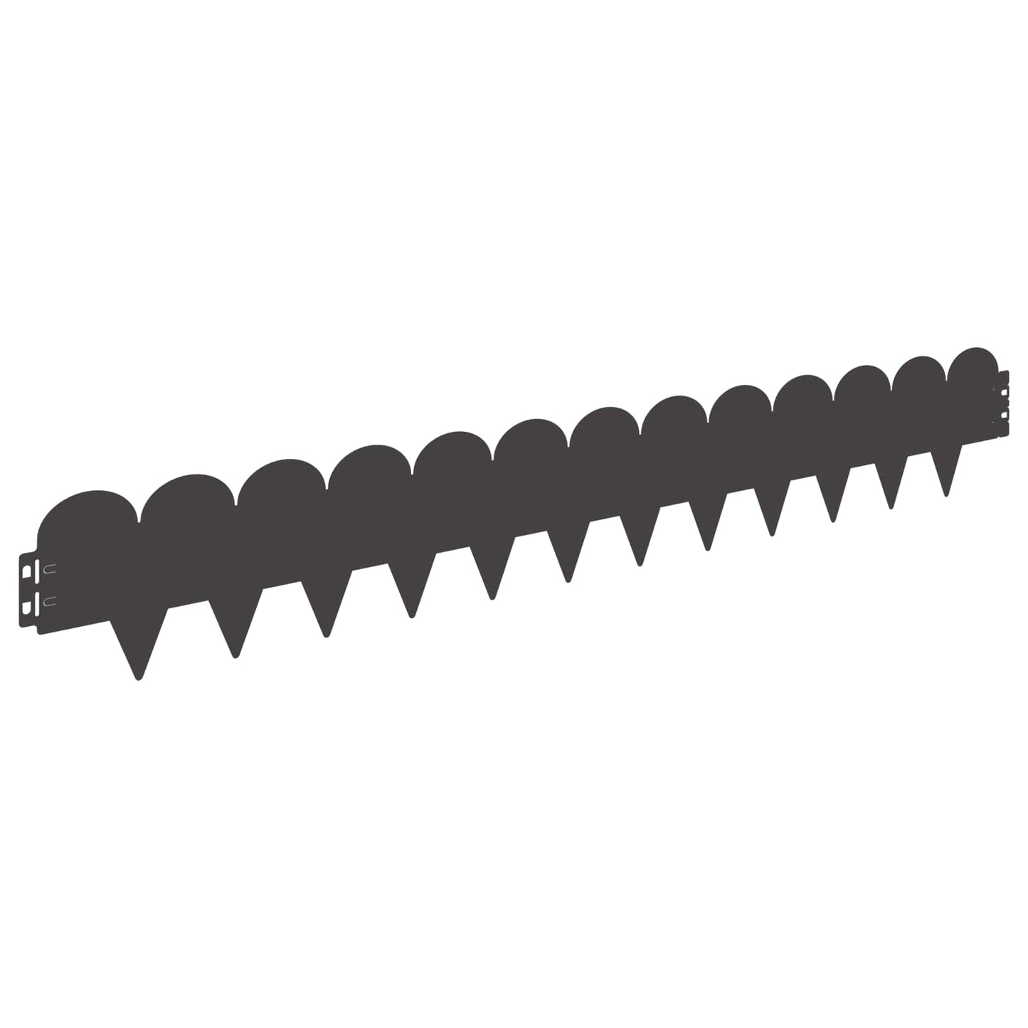 Lawn Edging 50 pcs 103 x 15 cm Steel Black