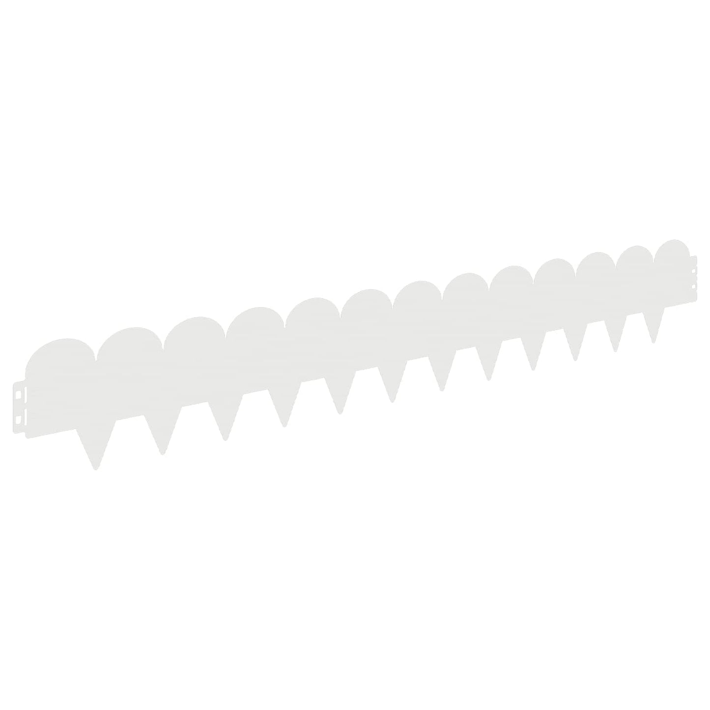 Lawn Edging 20 pcs 103 x 15 cm Steel White