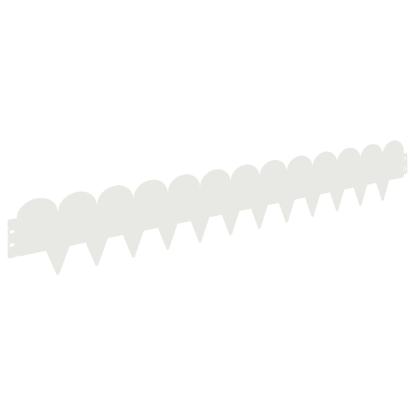 Lawn Edging 30 pcs 103 x 15 cm Steel White