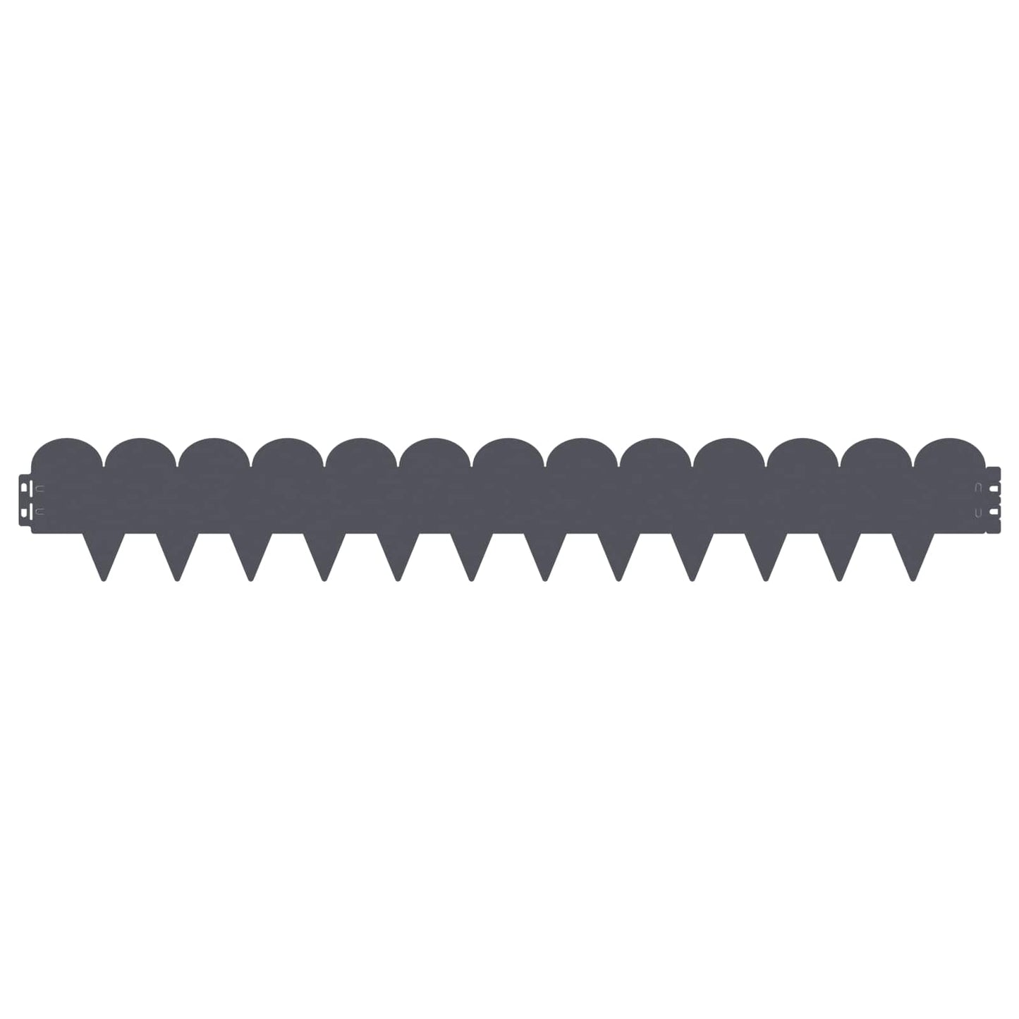 Lawn Edging 20 pcs 103 x 15 cm Steel Anthracite