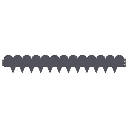 Lawn Edging 20 pcs 103 x 15 cm Steel Anthracite