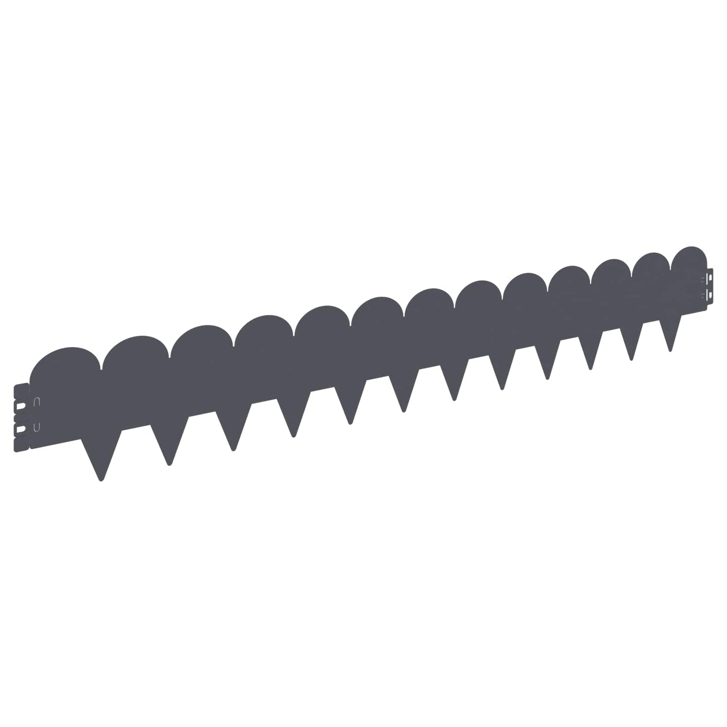 Lawn Edging 50 pcs 103 x 15 cm Steel Anthracite