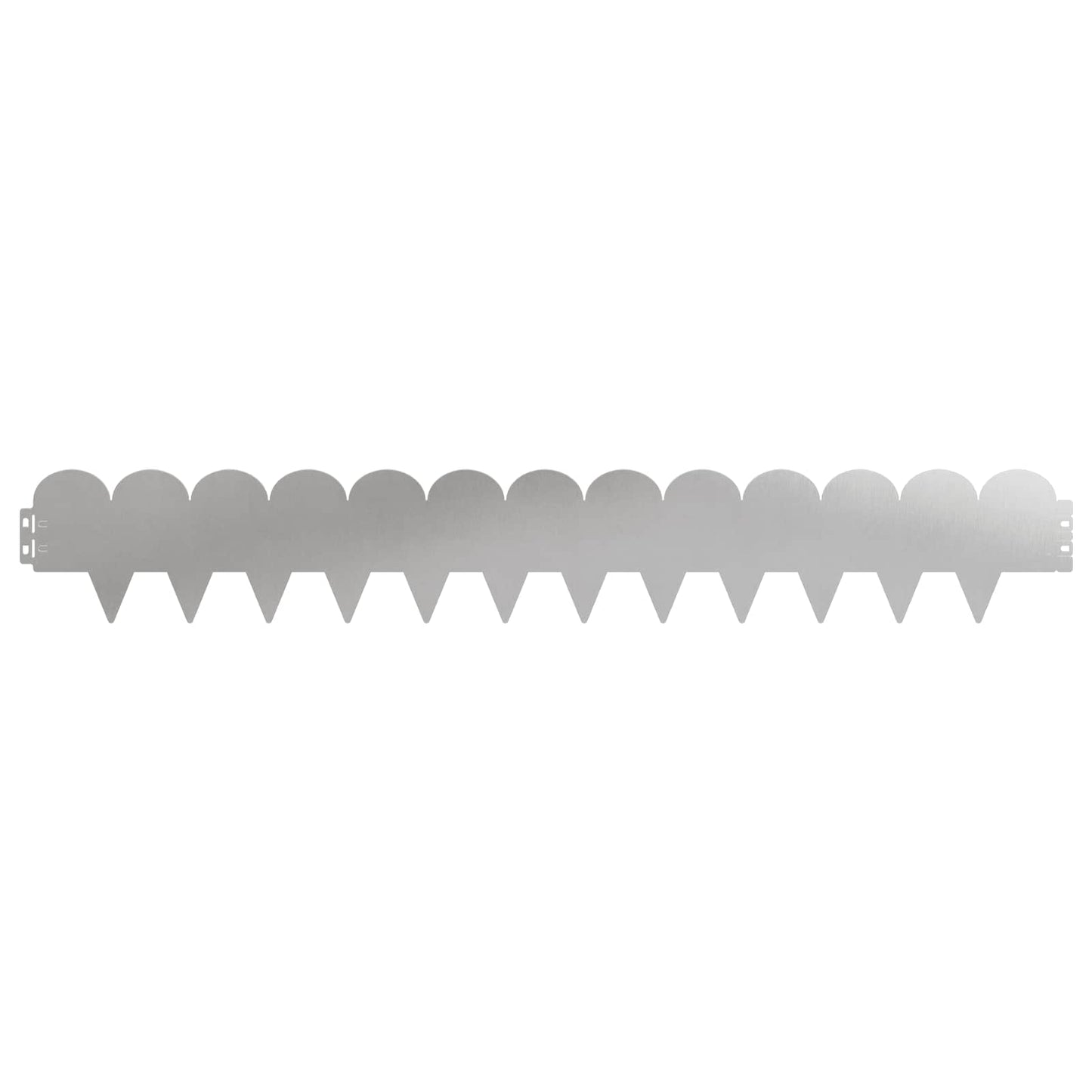 Lawn Edging 10 pcs 103 x 15 cm Steel Silver