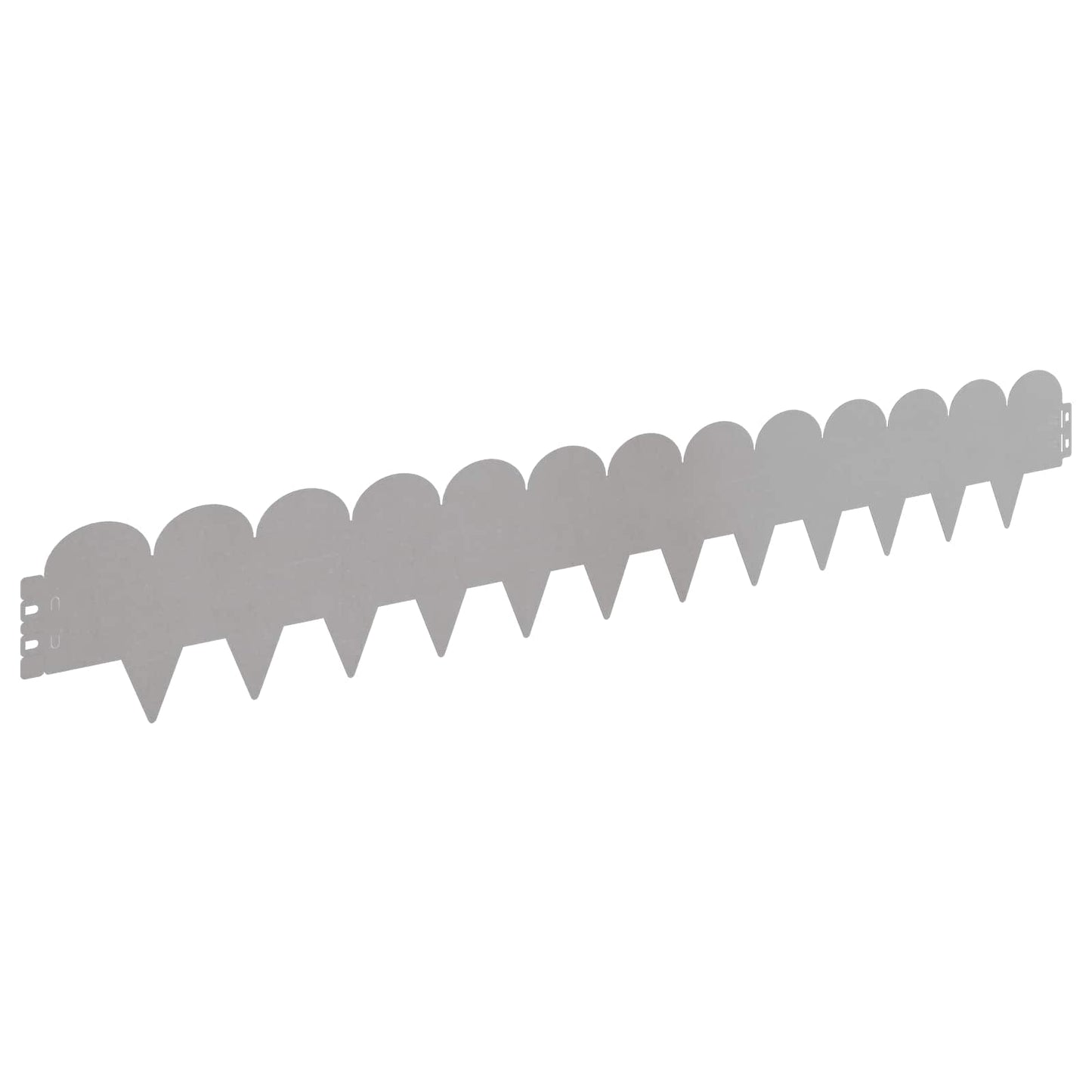 Lawn Edging 30 pcs 103 x 15 cm Steel Silver