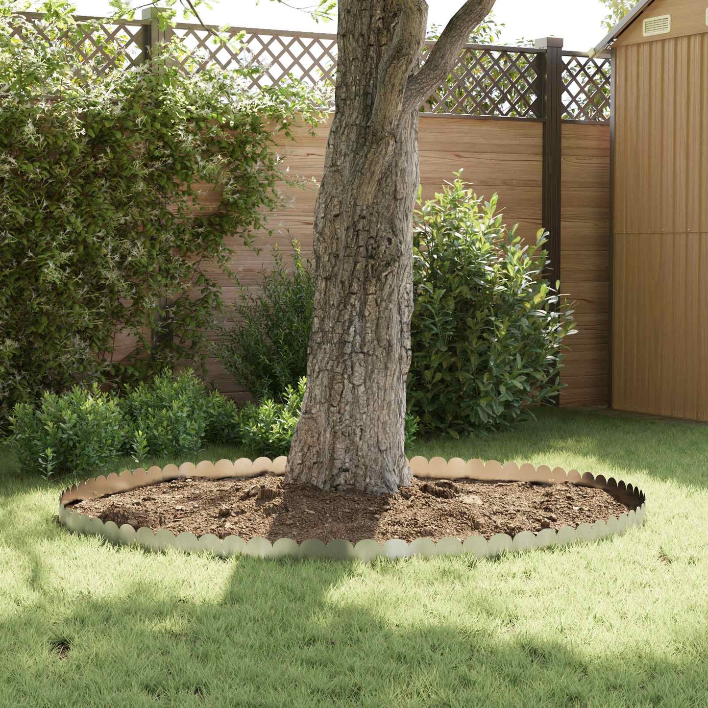 Lawn Edging 50 pcs 103 x 15 cm Steel Silver