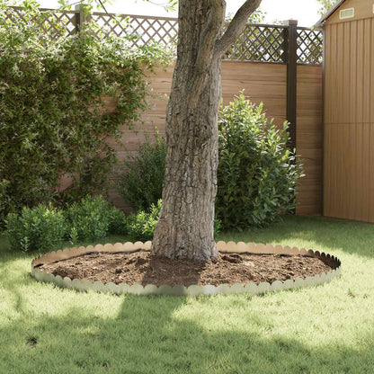 Lawn Edging 50 pcs 103 x 15 cm Steel Silver