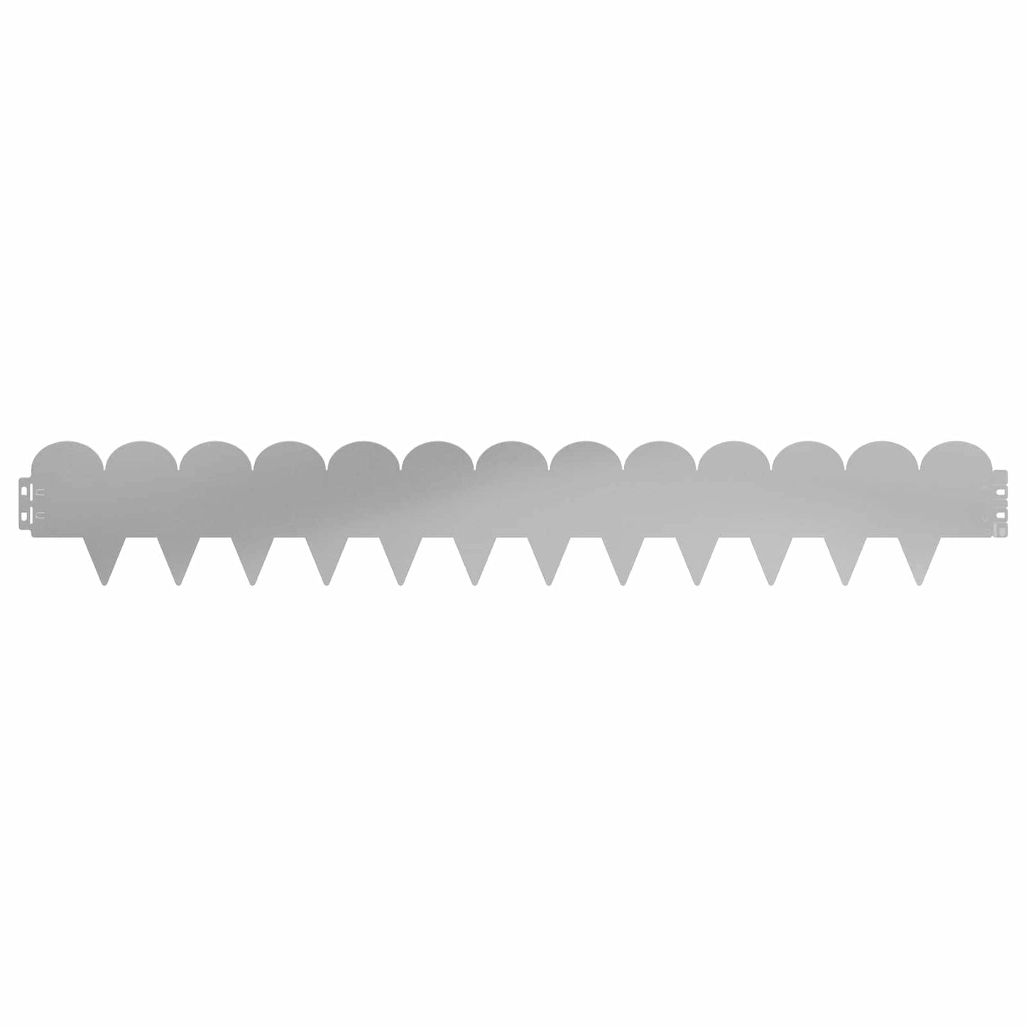 Lawn Edging 20 pcs 103 x 15 cm Steel Silver