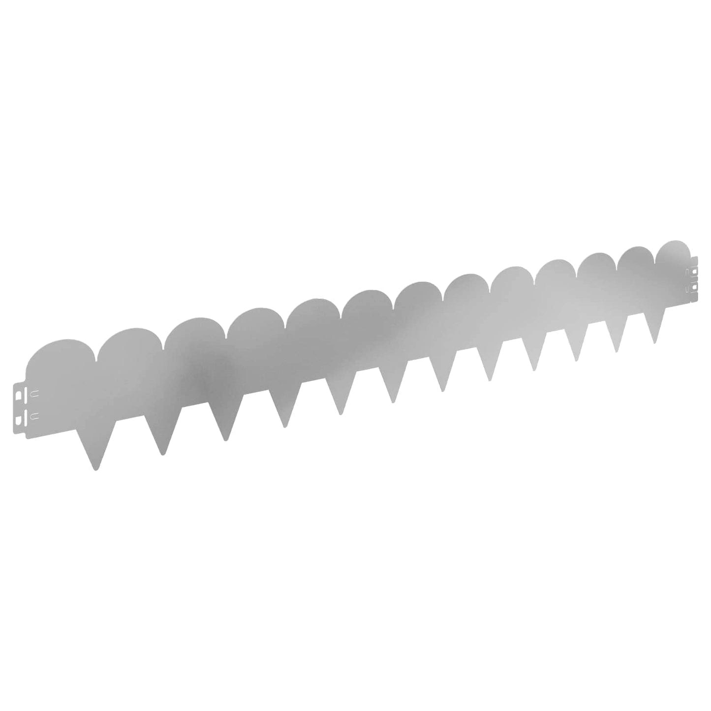Lawn Edging 30 pcs 103 x 15 cm Steel Silver