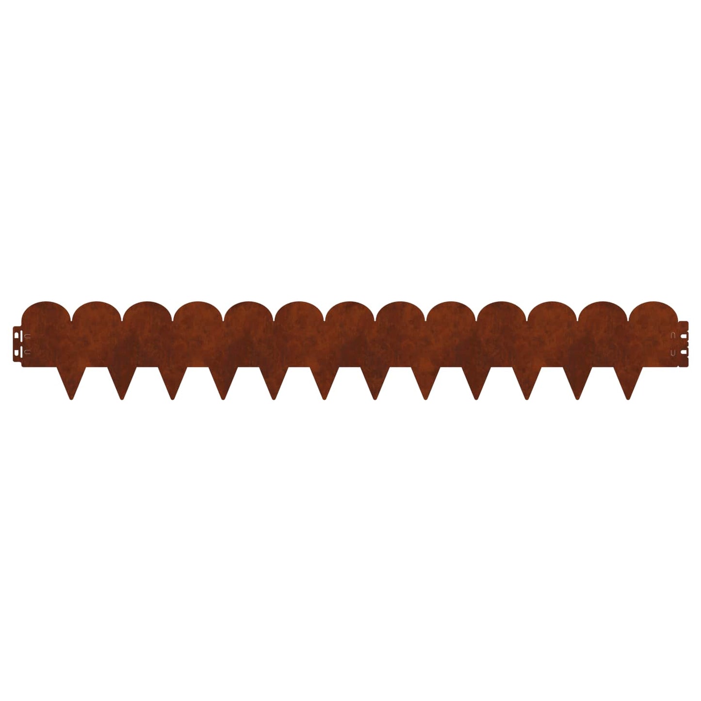 Lawn Edging 20 pcs 103 x 15 cm Steel Rusty
