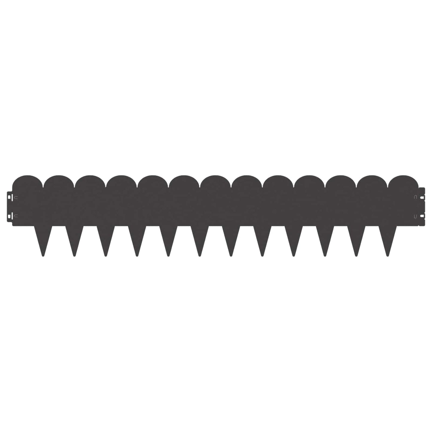 Lawn Edging 20 pcs 103 x 20 cm Steel Black