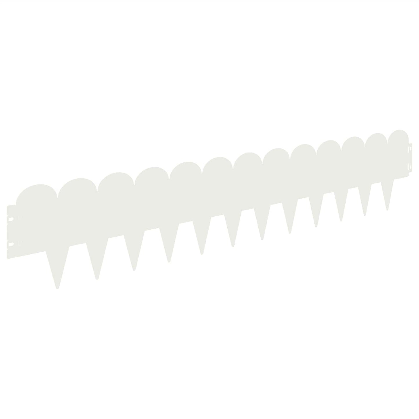 Lawn Edging 10 pcs 103 x 20 cm Steel White