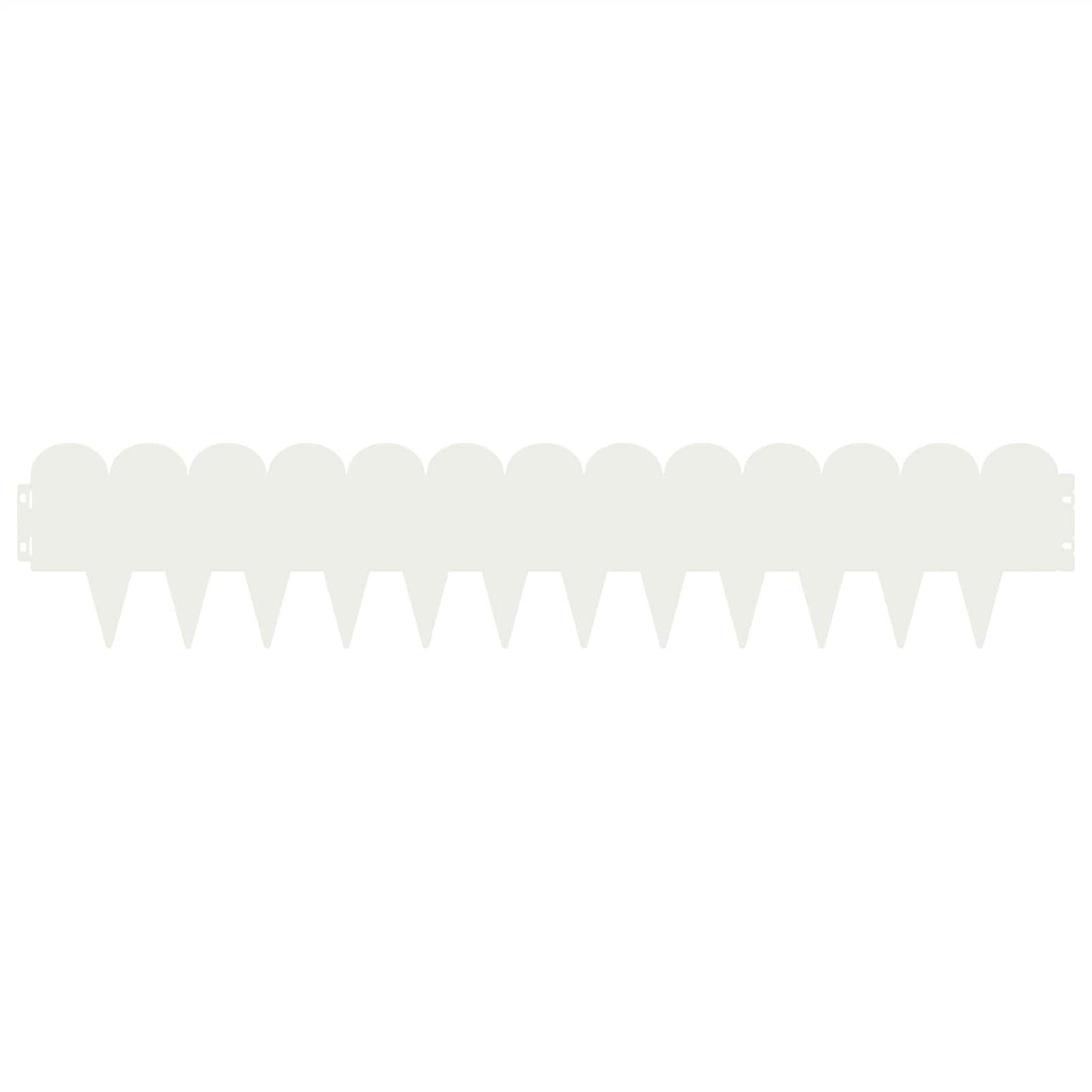 Lawn Edging 20 pcs 103 x 20 cm Steel White