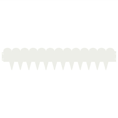 Lawn Edging 20 pcs 103 x 20 cm Steel White