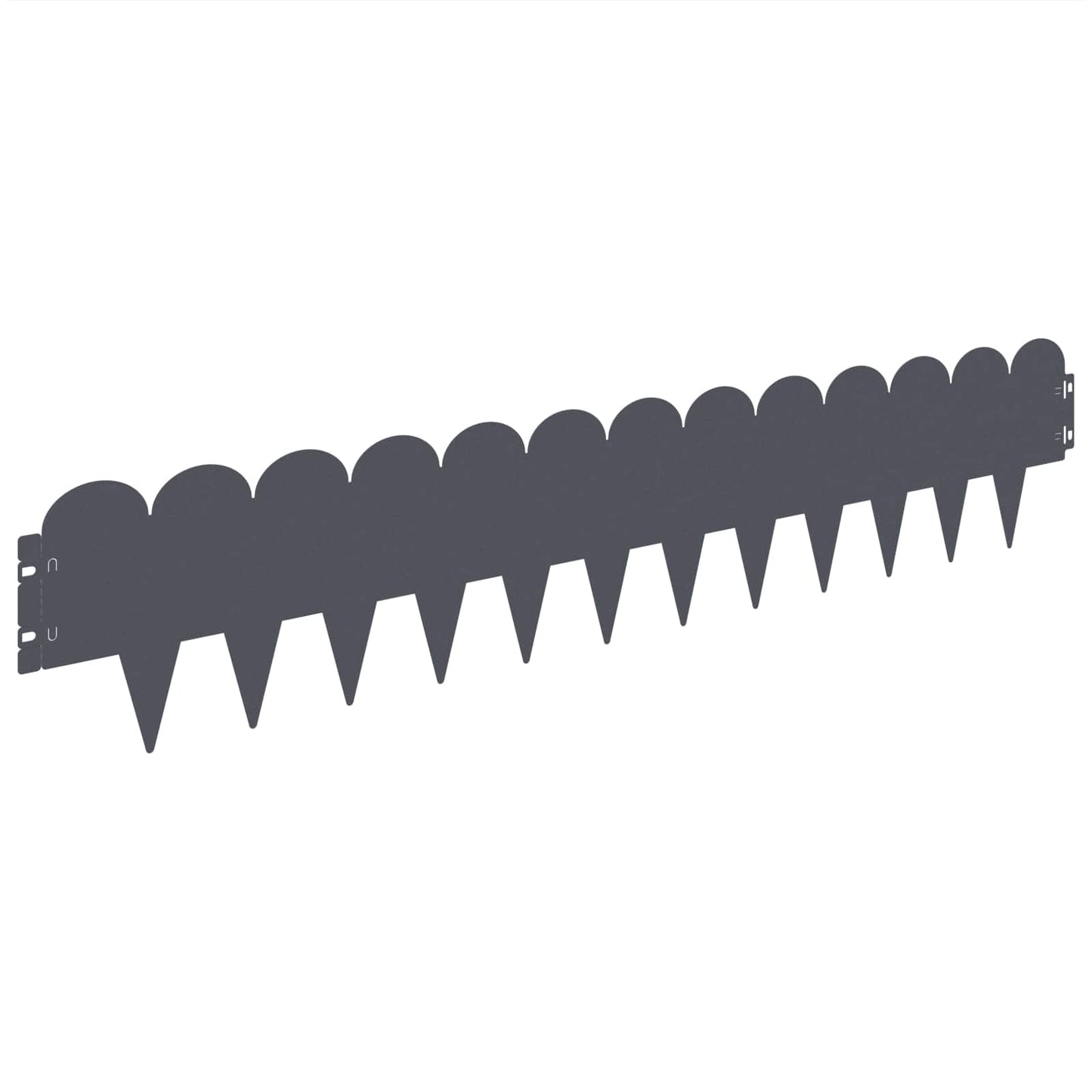 Lawn Edging 10 pcs 103 x 20 cm Steel Anthracite