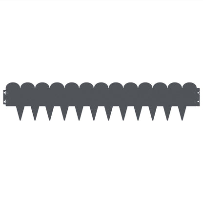 Lawn Edging 10 pcs 103 x 20 cm Steel Anthracite