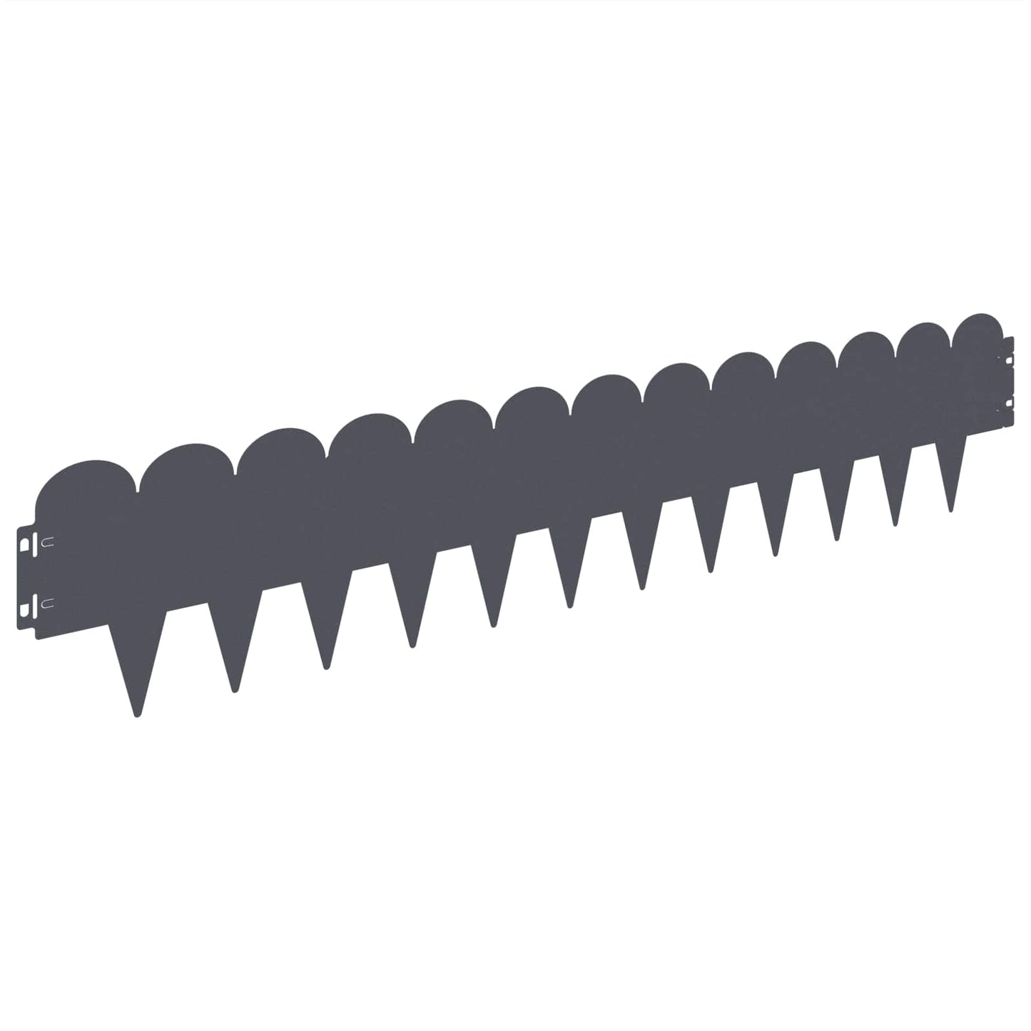Lawn Edging 30 pcs 103 x 20 cm Steel Anthracite
