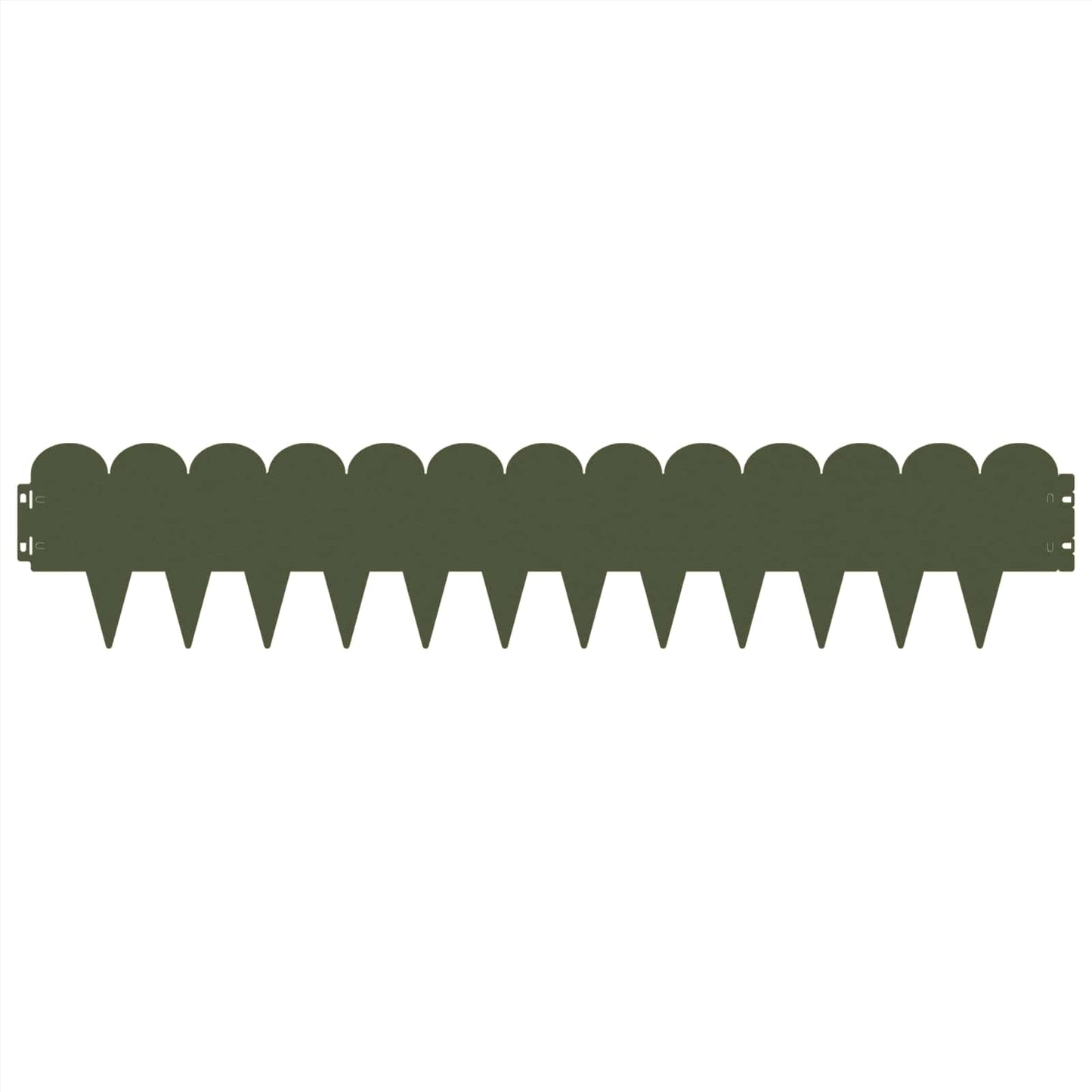 Lawn Edging 20 pcs 103 x 20 cm Steel Olive Green