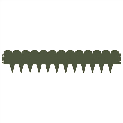 Lawn Edging 20 pcs 103 x 20 cm Steel Olive Green