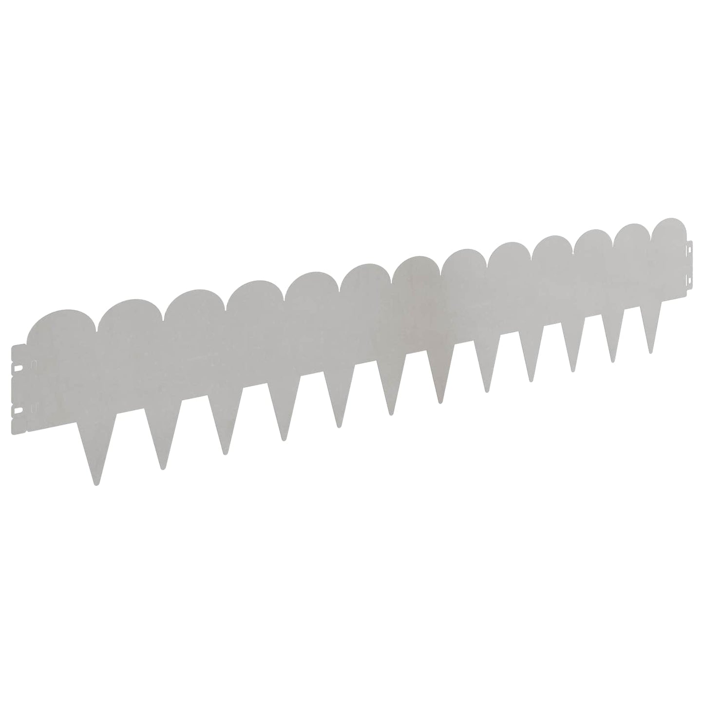 Lawn Edging 10 pcs 103 x 20 cm Steel Silver