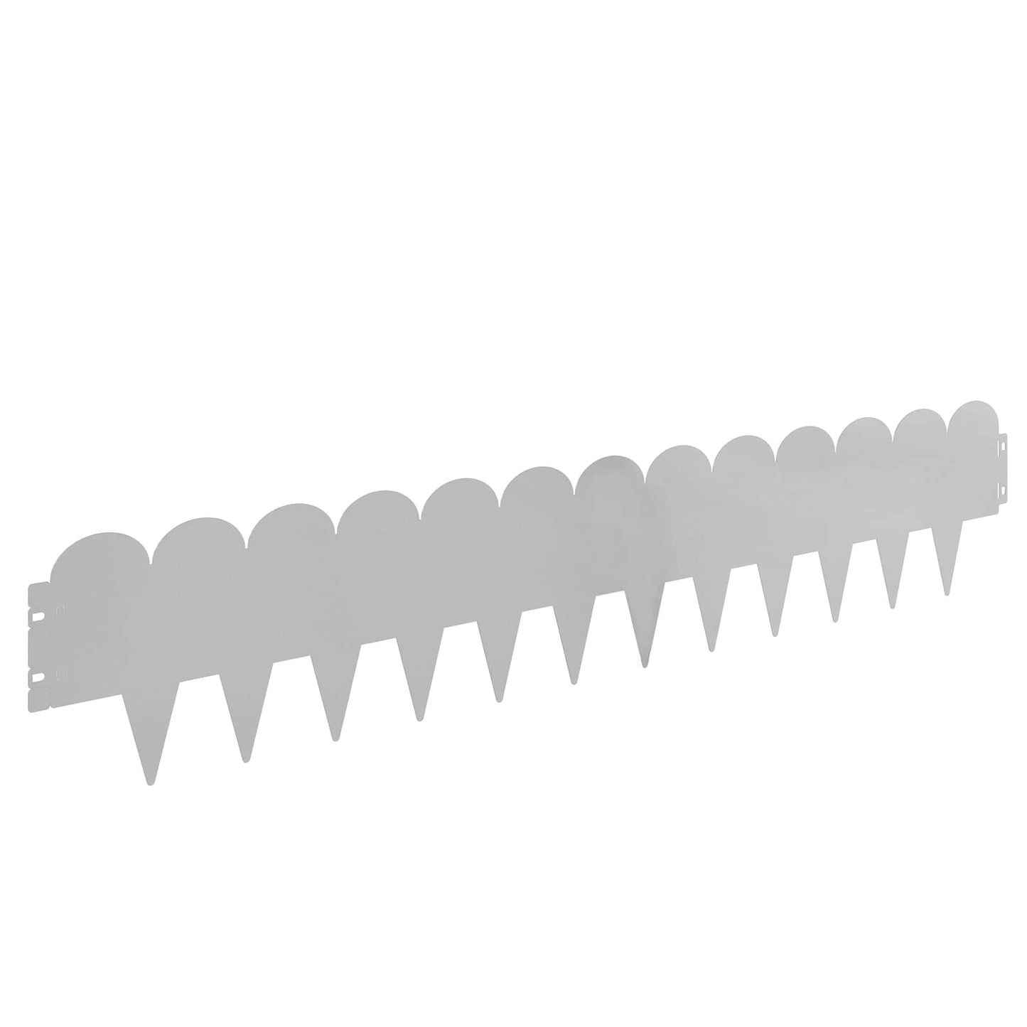 Lawn Edging 10 pcs 103 x 20 cm Steel Silver