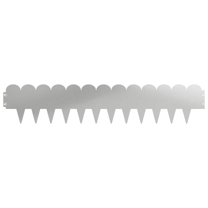 Lawn Edging 20 pcs 103 x 20 cm Steel Silver