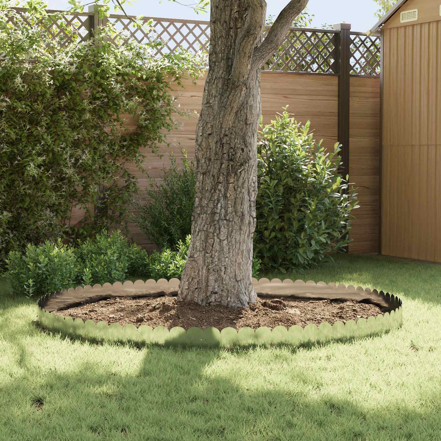 Lawn Edging 30 pcs 103 x 20 cm Steel Silver