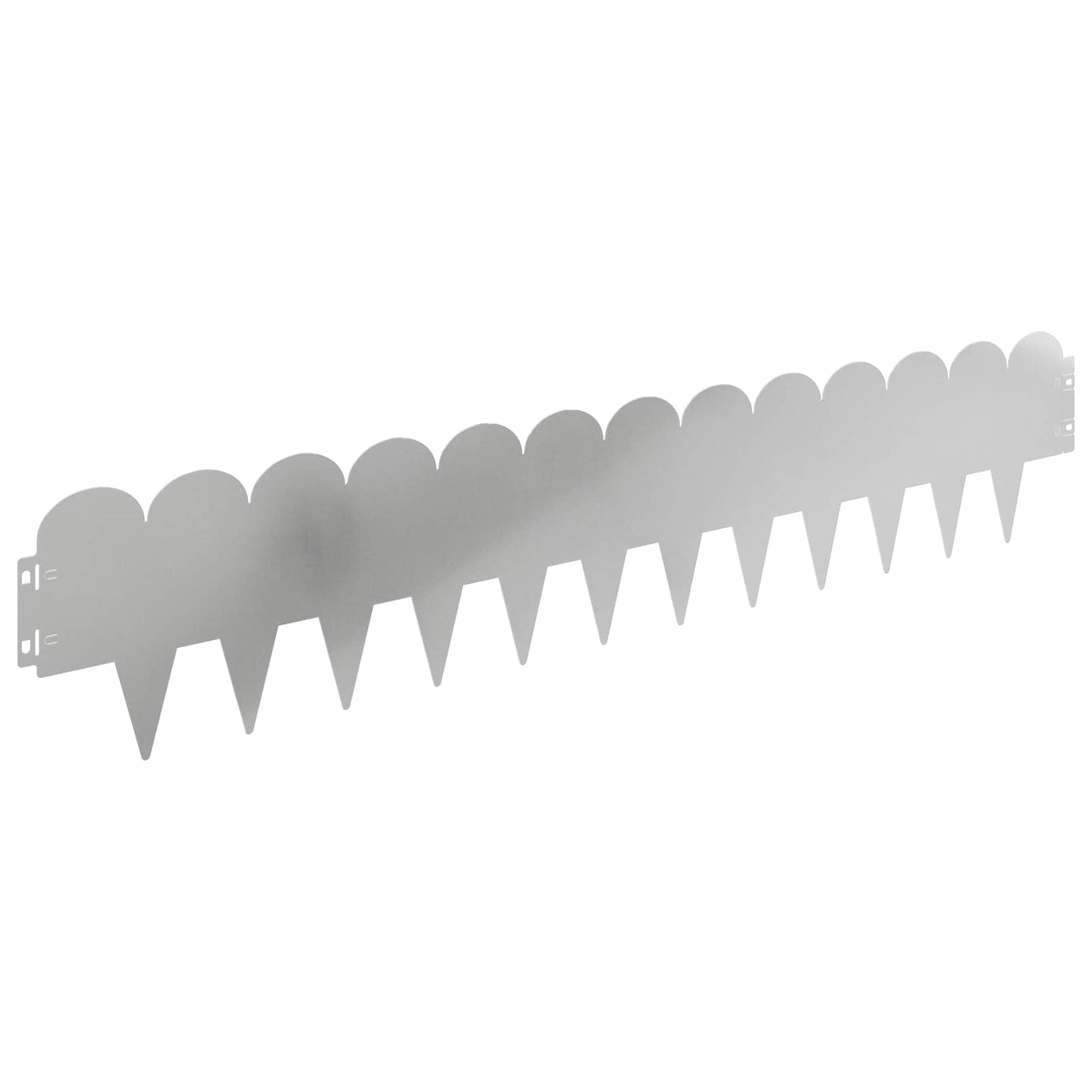 Lawn Edging 30 pcs 103 x 20 cm Steel Silver