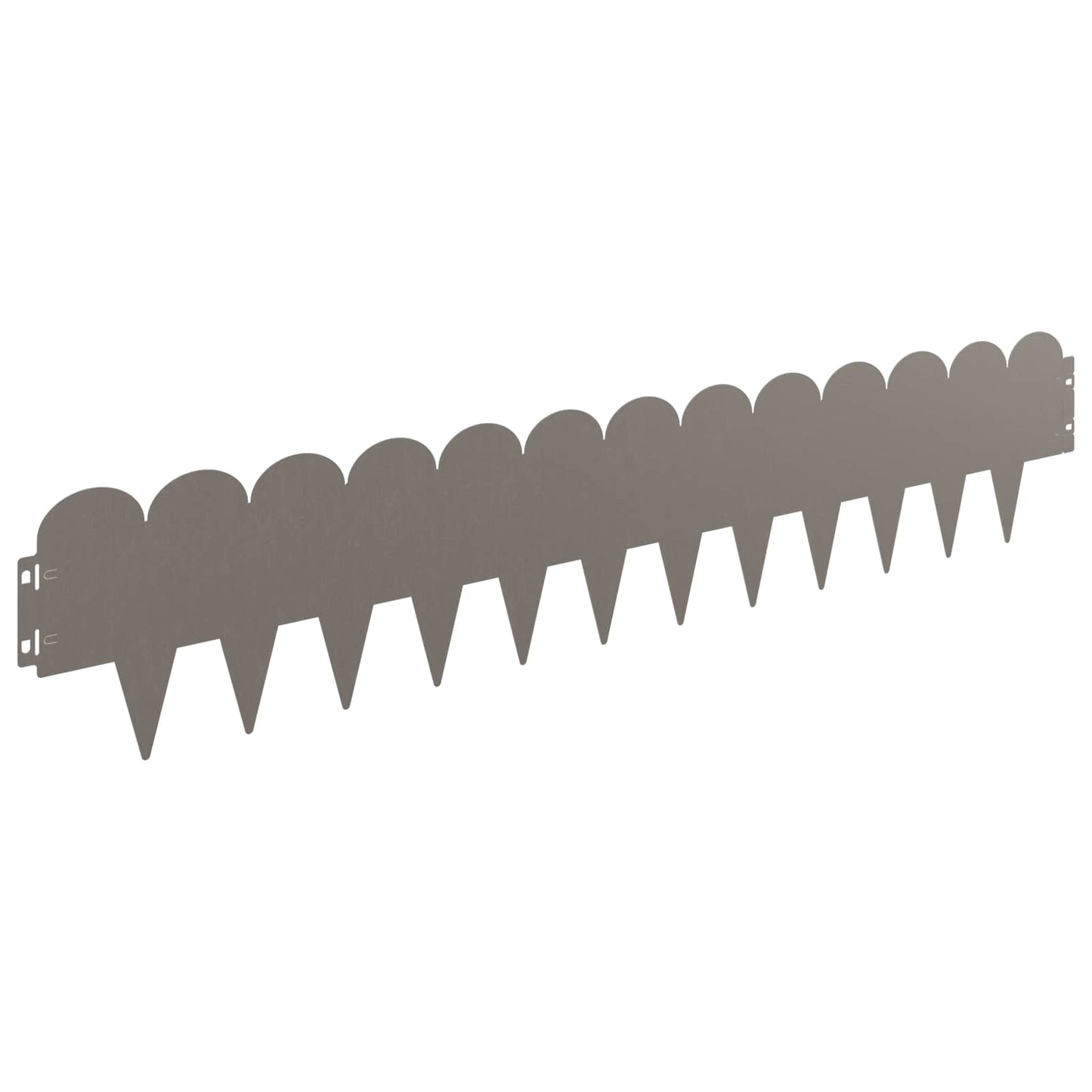 Lawn Edging 10 pcs 103 x 20 cm Steel Rusty
