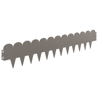 Lawn Edging 30 pcs 103 x 20 cm Steel Rusty