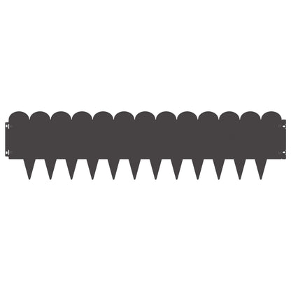 Lawn Edging 20 pcs 103 x 25 cm Steel Black