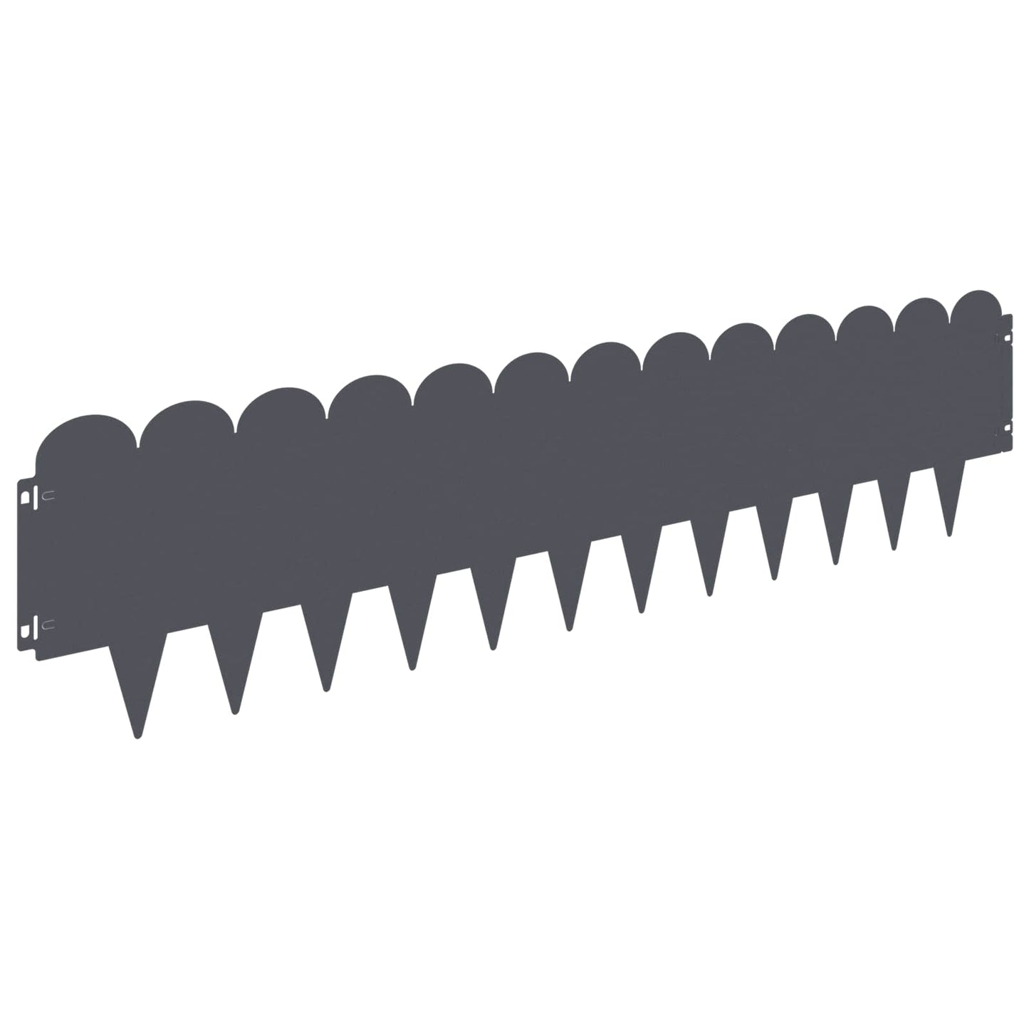 Lawn Edging 20 pcs 103 x 25 cm Steel Anthracite