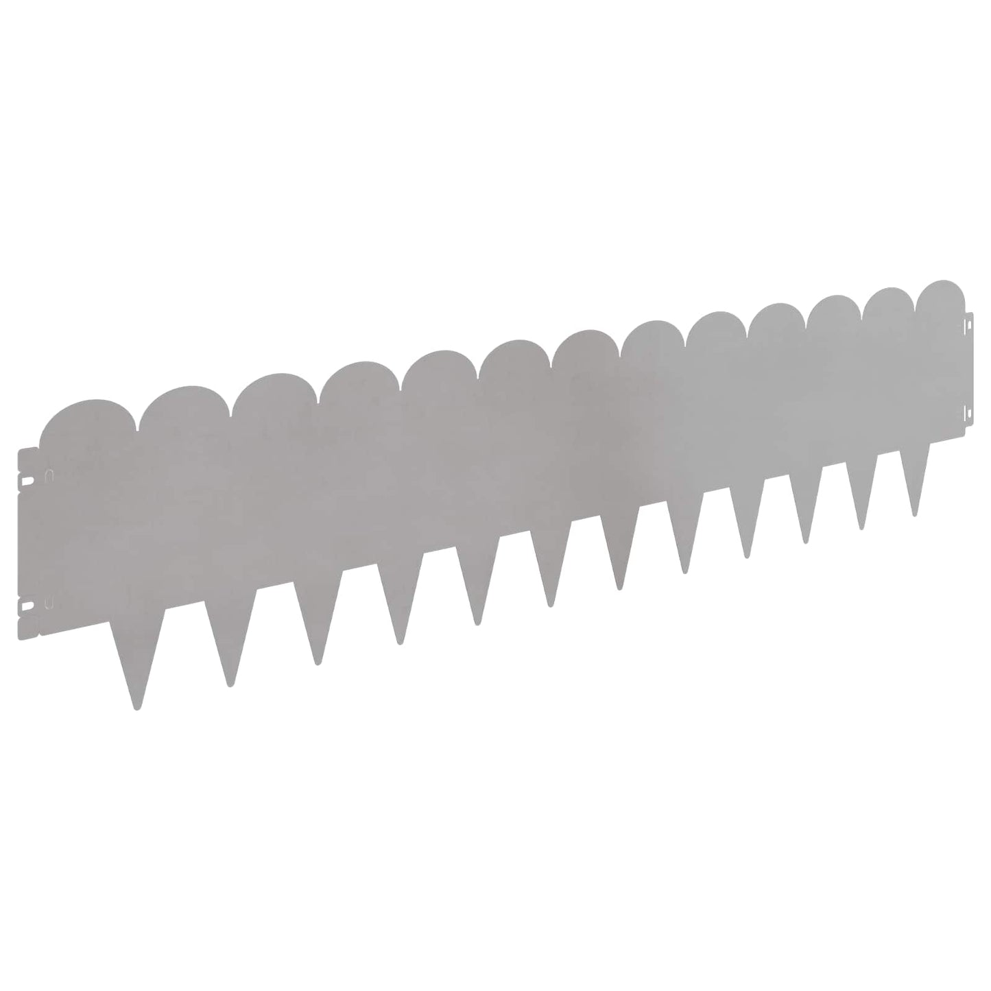 Lawn Edging 20 pcs 103 x 25 cm Steel Silver