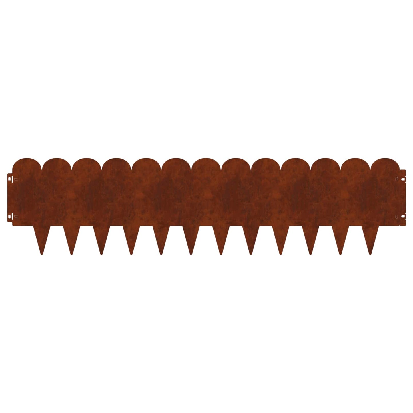 Lawn Edging 20 pcs 103 x 25 cm Steel Rusty