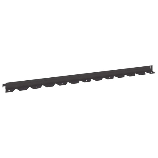 Lawn Edging 50 pcs 102 x 4 x 4 cm Steel Black