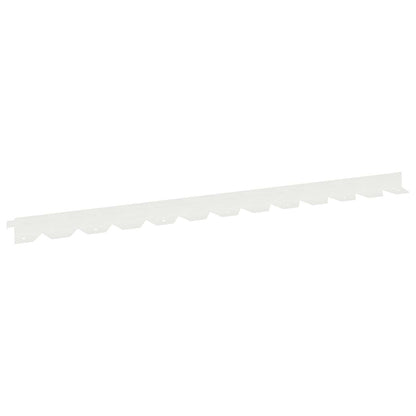 Lawn Edging 30 pcs 102 x 4 x 4 cm Steel White