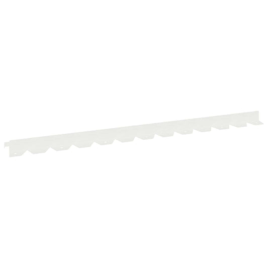 Lawn Edging 50 pcs 102 x 4 x 4 cm Steel White