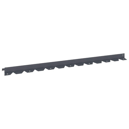 Lawn Edging 50 pcs 102 x 4 x 4 cm Steel Anthracite