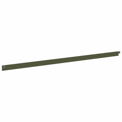 Lawn Edging 30 pcs 102 x 4 x 4 cm Steel Olive Green