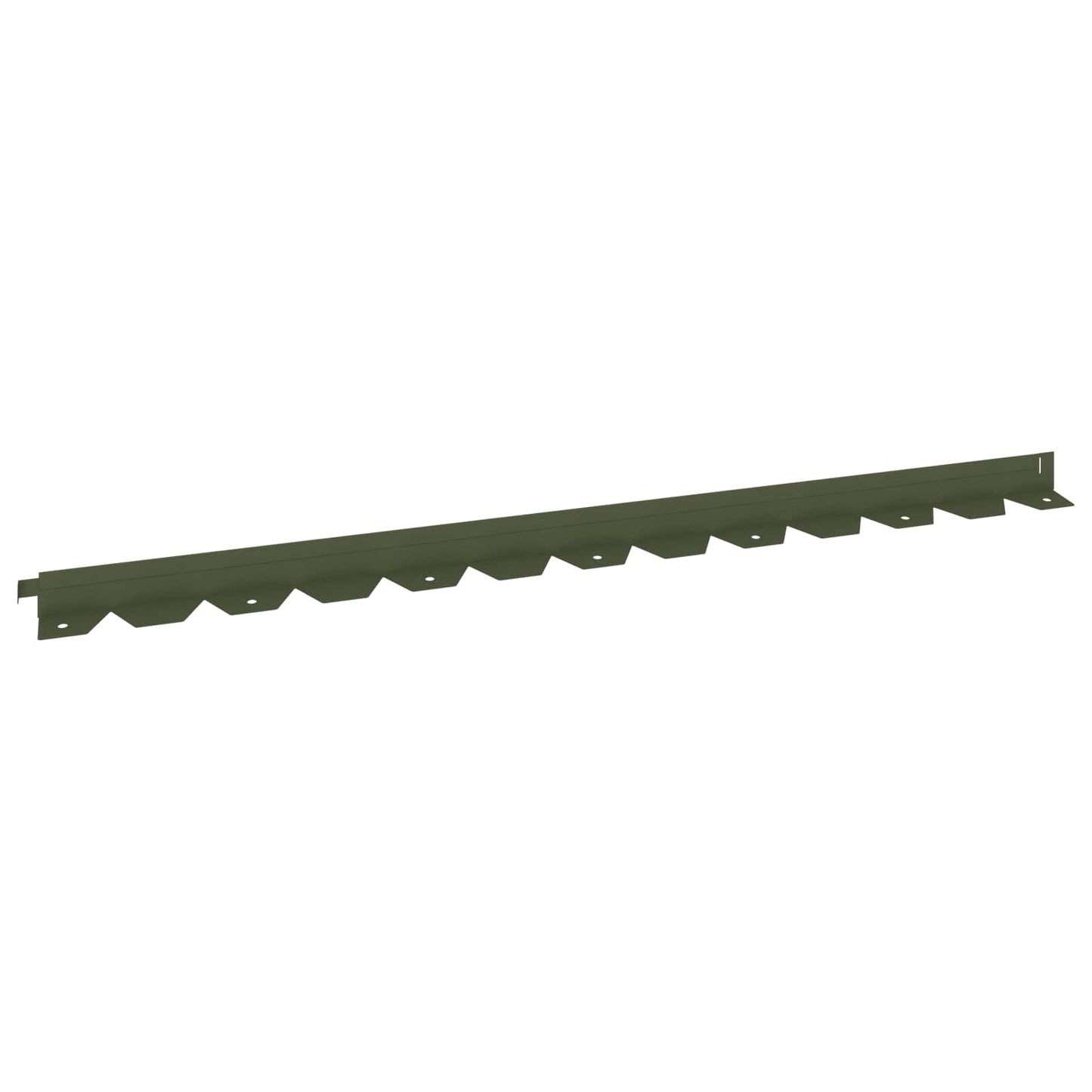 Lawn Edging 50 pcs 102 x 4 x 4 cm Steel Olive Green